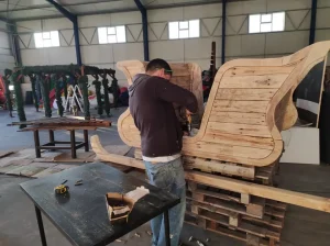 construção de treno de natal