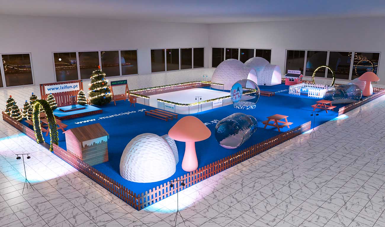 Aluguer de pista de gelo para eventos